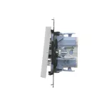 Simon 55 WMDL-0105Lx-114 Łącznik schodowy z podświetleniem LED podświetlenie jak w łączniku pojedynczym (moduł) 10 AX, 250 V~, szybkozłącza; Jasnoszary mat