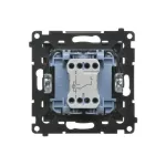 Simon 55 WMDL-0105Lx-116 Łącznik schodowy z podświetleniem LED podświetlenie jak w łączniku pojedynczym (moduł) 10 AX, 250 V~, szybkozłącza; Grafitowy mat