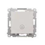 Simon 55 WMDL-0105Lx-143 Łącznik schodowy z podświetleniem LED podświetlenie jak w łączniku pojedynczym (moduł) 10 AX, 250 V~, szybkozłącza; Aluminium mat