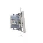 Simon 55 WMDL-0105Lx-143 Łącznik schodowy z podświetleniem LED podświetlenie jak w łączniku pojedynczym (moduł) 10 AX, 250 V~, szybkozłącza; Aluminium mat