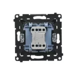 Simon 55 WMDL-0105Lx-149 Łącznik schodowy z podświetleniem LED podświetlenie jak w łączniku pojedynczym (moduł) 10 AX, 250 V~, szybkozłącza; Czarny mat