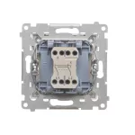 Simon 55 WMDL-0104xx-143 Łącznik krzyżowy (moduł) 10 AX, 250 V~, szybkozłącza; Aluminium mat