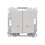 Simon 55 WMDL-TW7-2-114 Łącznik krzyżowy podwójny (moduł) 10 AX, 250 V~, szybkozłącza; Jasnoszary mat