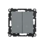 Simon 55 WMDL-TW7-2-116 Łącznik krzyżowy podwójny (moduł) 10 AX, 250 V~, szybkozłącza; Grafitowy mat