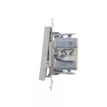 Simon 55 WMDL-TW7-2-143 Łącznik krzyżowy podwójny (moduł) 10 AX, 250 V~, szybkozłącza; Aluminium mat