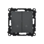 Simon 55 WMDL-TW7-2-149 Łącznik krzyżowy podwójny (moduł) 10 AX, 250 V~, szybkozłącza; Czarny mat