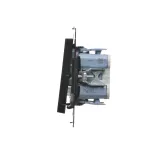 Simon 55 WMDL-TW7-2-149 Łącznik krzyżowy podwójny (moduł) 10 AX, 250 V~, szybkozłącza; Czarny mat