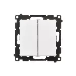 Simon 55 WMDL-TW7-2X-111 Łącznik krzyżowy podwójny bez piktogramu (moduł) 10 AX, 250 V~, szybkozłącza; Biały mat