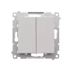 Simon 55 WMDL-TW7-2X-114 Łącznik krzyżowy podwójny bez piktogramu (moduł) 10 AX, 250 V~, szybkozłącza; Jasnoszary mat