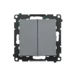 Simon 55 WMDL-TW7-2X-116 Łącznik krzyżowy podwójny bez piktogramu (moduł) 10 AX, 250 V~, szybkozłącza; Grafitowy mat