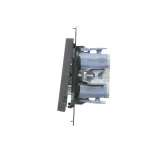 Simon 55 WMDL-TW7-2X-116 Łącznik krzyżowy podwójny bez piktogramu (moduł) 10 AX, 250 V~, szybkozłącza; Grafitowy mat