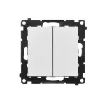 Simon 55 WMDL-TW7-2X-143 Łącznik krzyżowy podwójny bez piktogramu (moduł) 10 AX, 250 V~, szybkozłącza; Aluminium mat