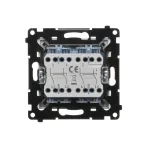 Simon 55 WMDL-TW7-2X-143 Łącznik krzyżowy podwójny bez piktogramu (moduł) 10 AX, 250 V~, szybkozłącza; Aluminium mat