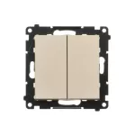 Simon 55 WMDL-TW7-2X-144 Łącznik krzyżowy podwójny bez piktogramu (moduł) 10 AX, 250 V~, szybkozłącza; Szampański mat