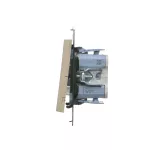 Simon 55 WMDL-TW7-2X-144 Łącznik krzyżowy podwójny bez piktogramu (moduł) 10 AX, 250 V~, szybkozłącza; Szampański mat