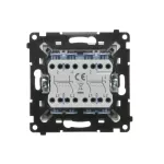 Simon 55 WMDL-TW7-2X-144 Łącznik krzyżowy podwójny bez piktogramu (moduł) 10 AX, 250 V~, szybkozłącza; Szampański mat