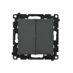 Simon 55 WMDL-TW7-2X-149 Łącznik krzyżowy podwójny bez piktogramu (moduł) 10 AX, 250 V~, szybkozłącza; Czarny mat