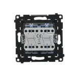 Simon 55 WMDL-TW7-2X-149 Łącznik krzyżowy podwójny bez piktogramu (moduł) 10 AX, 250 V~, szybkozłącza; Czarny mat