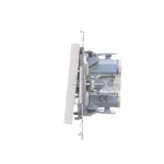 Simon 55 WMDL-0104Lx-114 Łącznik krzyżowy z podświetleniem LED – piktogram schody (moduł) 10 AX, 250 V~, szybkozłącza; Jasnoszary mat