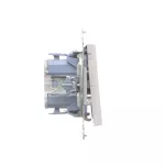 Simon 55 WMDL-0104Lx-114 Łącznik krzyżowy z podświetleniem LED – piktogram schody (moduł) 10 AX, 250 V~, szybkozłącza; Jasnoszary mat