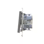 Simon 55 WMDL-0104Lx-116 Łącznik krzyżowy z podświetleniem LED – piktogram schody (moduł) 10 AX, 250 V~, szybkozłącza; Grafitowy mat