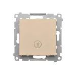 Simon 55 WMDL-0104Lx-144 Łącznik krzyżowy z podświetleniem LED – piktogram schody (moduł) 10 AX, 250 V~, szybkozłącza; Szampański mat