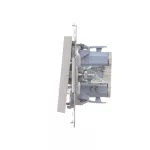 Simon 55 WMDL-0104Mx-114 Łącznik krzyżowy z podświetleniem LED – podświetlenie jak w łączniku pojedynczym (moduł) 10 AX, 250 V~, szybkozłącza; Jasnoszary mat