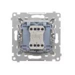 Simon 55 WMDL-0104Mx-114 Łącznik krzyżowy z podświetleniem LED – podświetlenie jak w łączniku pojedynczym (moduł) 10 AX, 250 V~, szybkozłącza; Jasnoszary mat