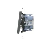 Simon 55 WMDL-0104Mx-116 Łącznik krzyżowy z podświetleniem LED – podświetlenie jak w łączniku pojedynczym (moduł) 10 AX, 250 V~, szybkozłącza; Grafitowy mat