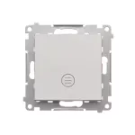 Simon 55 WMDL-0104Mx-143 Łącznik krzyżowy z podświetleniem LED – podświetlenie jak w łączniku pojedynczym (moduł) 10 AX, 250 V~, szybkozłącza; Aluminium mat