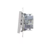 Simon 55 WMDL-0104Mx-143 Łącznik krzyżowy z podświetleniem LED – podświetlenie jak w łączniku pojedynczym (moduł) 10 AX, 250 V~, szybkozłącza; Aluminium mat