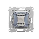 Simon 55 WMDL-0104Mx-143 Łącznik krzyżowy z podświetleniem LED – podświetlenie jak w łączniku pojedynczym (moduł) 10 AX, 250 V~, szybkozłącza; Aluminium mat