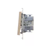 Simon 55 WMDL-0104Mx-144 Łącznik krzyżowy z podświetleniem LED – podświetlenie jak w łączniku pojedynczym (moduł) 10 AX, 250 V~, szybkozłącza; Szampański mat