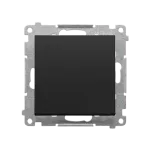 Simon 55 WMDL-0104Mx-149 Łącznik krzyżowy z podświetleniem LED – podświetlenie jak w łączniku pojedynczym (moduł) 10 AX, 250 V~, szybkozłącza; Czarny mat