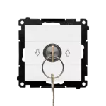 Simon 55 WMDL-0K012x-111 Łącznik na kluczyk roletowy jednobiegunowy (moduł) 3 pozycyjny „I-0-II” 2 styki N/O, 5 A, 250 V~; Biały mat