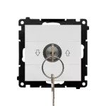 Simon 55 WMDL-0K012x-114 Łącznik na kluczyk roletowy jednobiegunowy (moduł) 3 pozycyjny „I-0-II” 2 styki N/O, 5 A, 250 V~; Jasnoszary mat