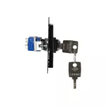 Simon 55 WMDL-0K012x-149 Łącznik na kluczyk roletowy jednobiegunowy (moduł) 3 pozycyjny „I-0-II” 2 styki N/O, 5 A, 250 V~; Czarny mat