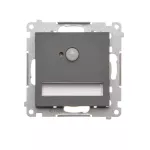 Simon 55 WMDO-SC3K14-1-116 Oprawa oświetleniowa LED 14 V z czujnikiem ruchu (0,64 W). Barwa ciepła biała 3000K; Grafitowy mat !Wymagany zasilacz 14V