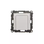 Simon 55 WMDL-TEWH1-143 Łącznik hotelowy elektroniczny z podświetleniem LED z przekaźnikiem 16 A, 230 V~, z opóźnieniem wyłączenia 10,20,30 sek. (moduł); Aluminium mat