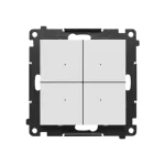Simon 55 WMDL-TEW4-114 Łącznik elektroniczny 4-krotny z funkcją przycisku lub łącznika czasowego, do sterownia niezależnie 4 obwodami, 230 V (moduł); Jasnoszary mat