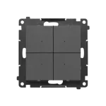 Simon 55 WMDL-TEW4-116 Łącznik elektroniczny 4-krotny z funkcją przycisku lub łącznika czasowego, do sterownia niezależnie 4 obwodami, 230 V (moduł); Grafitowy mat