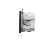 Simon 55 WMDL-TEW1-149 Łącznik elektroniczny pojedynczy z funcją przycisku lub łącznika czasowego, 16 A, 230 V (moduł); Czarny mat