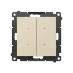 Simon 55 WMDL-TEW2-144 Łącznik elektroniczny podwójny z funcją przycisku lub łącznika czasowego, 2x10 A, 230 V (moduł); Szampański mat