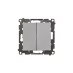 Simon 55 WMDL-TW12A-116 Łącznik jednobiegunowy + łacznik dwubiegunowy – 2 klawisze (moduł) 16 AX, 250 V~, zaciski gwintowe; Grafitowy mat