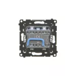 Simon 55 WMDL-TW12A-116 Łącznik jednobiegunowy + łacznik dwubiegunowy – 2 klawisze (moduł) 16 AX, 250 V~, zaciski gwintowe; Grafitowy mat