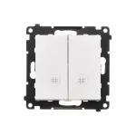 Simon 55 WMDL-TW7-2L-111 Łącznik krzyżowy podwójny z podświetleniem (moduł) 10 AX, 250 V~, szybkozłącza; Biały mat