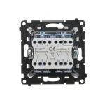 Simon 55 WMDL-TW7-2L-111 Łącznik krzyżowy podwójny z podświetleniem (moduł) 10 AX, 250 V~, szybkozłącza; Biały mat