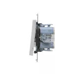 Simon 55 WMDL-TW7-2L-114 Łącznik krzyżowy podwójny z podświetleniem (moduł) 10 AX, 250 V~, szybkozłącza; Jasnoszary mat