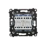 Simon 55 WMDL-TW7-2L-114 Łącznik krzyżowy podwójny z podświetleniem (moduł) 10 AX, 250 V~, szybkozłącza; Jasnoszary mat