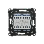 Simon 55 WMDL-TW7-2L-116 Łącznik krzyżowy podwójny z podświetleniem (moduł) 10 AX, 250 V~, szybkozłącza; Grafitowy mat